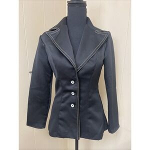 Vintage Black Blazer Preppy Peddlers II 1970s, Women's